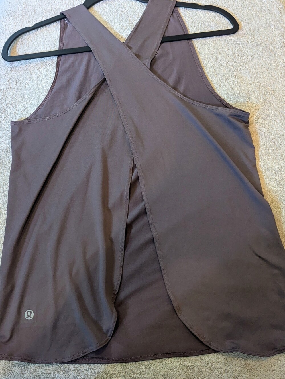 Lululemon Size 6 Split Back Open Tank Top Brown Plum EUC